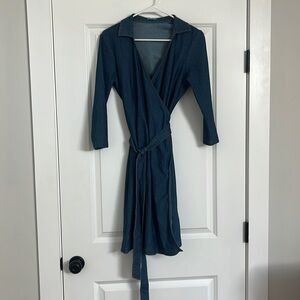 J McLaughlin Denim Wrap Dress XS